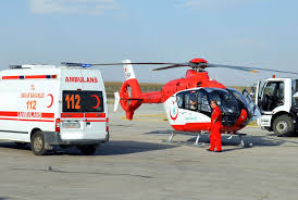 Ambulans helikopter kalp hastası bebek için havalandı